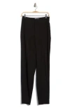 Frame High Waist Linen Blend Wide Leg Trousers In Black