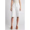 Frame High Waist Raw Hem Denim Shorts In Au Natural Clean