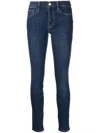 Frame Le High Skinny Crop High-rise Skinny Jeans In Blue