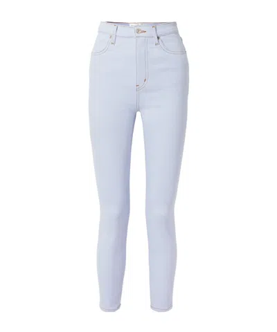 Frame High Waist Skinny Jeans In White