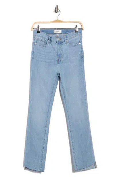 Frame High Waist Step Hem Straight Leg Jeans In Blue