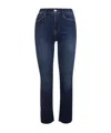 Frame High Waist Straight Jeans In Blue