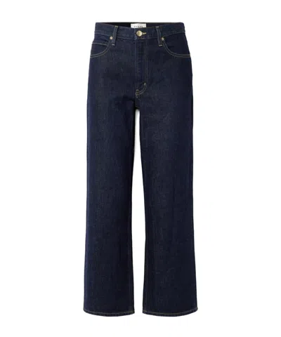 Frame The Hang Cropped High-rise Straight-leg Jeans In Blue