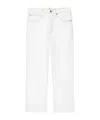 Frame Stiff Denim Jeans Belt Loops In White