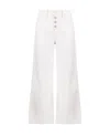 Shop Frame High-waist Wide-leg Cropped Jeans In White