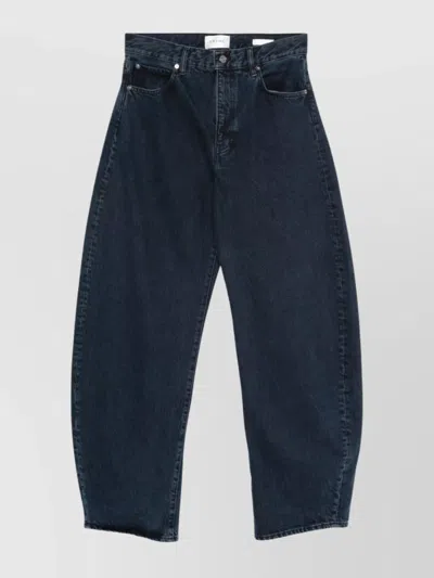 Frame High Waist Wide Leg Jeans In Blue