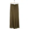 Frame High Waist Wide Leg Silk Pants In Rich Military