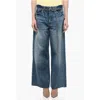 Frame High-waisted Baggy Denims With Raw-cut Hem