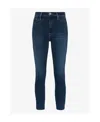 Frame The Pencil High-rise Skinny Jeans In Blue