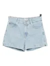Frame High-waisted Denim Shorts In Blue