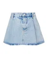 Frame High-waisted Denim Skirt In Blue