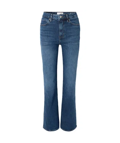 Frame High-waisted Flared Jeans In Blue