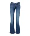 Frame The Pixie Low Rise Bootcut Jeans In Blue