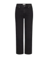 Frame Mellow Mid Rise Slim Wide Leg Jeans In Starship In Black