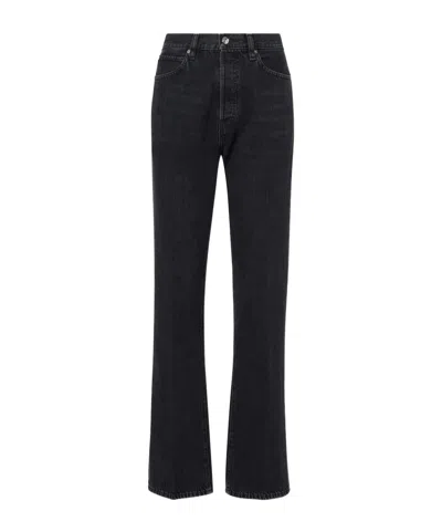 Frame High-waisted Straight-leg Jeans In Black