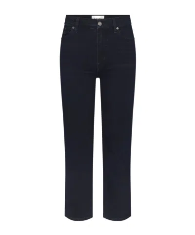 Frame High-waisted Straight-leg Jeans In Black