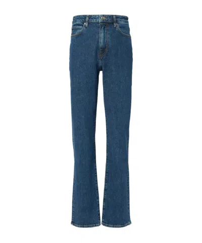 Frame High-waisted Straight-leg Jeans In Blue