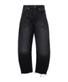 Frame High-waisted Tube Jeans In Black