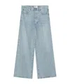 Frame Low Baggy Wide Leg Jeans In Organic Denim In Blue