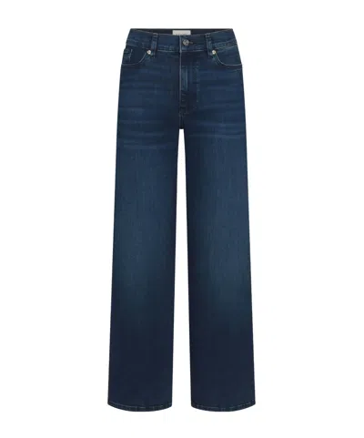 Frame High-waisted Wide-leg Jeans In Blue