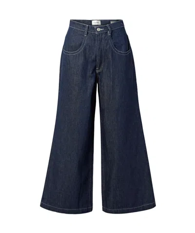 Frame High-waisted Wide-leg Jeans In Blue