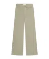 Frame High-waisted Wide-leg Jeans In Brown
