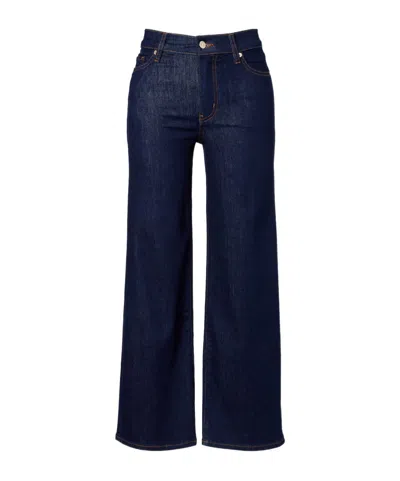 Frame High-waisted Wide-leg Jeans In Burgundy