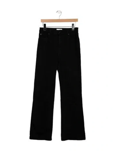 Pre-owned Frame High-rise Flared Jeans In Black