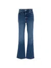 Frame High-rise Flared Jeans In Blue