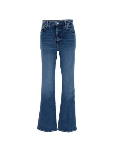 Frame High-rise Flared Jeans In Blue