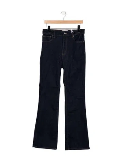 Pre-owned Frame High-rise Flared Jeans In Blue