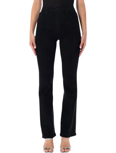 Frame High-rise Slim Bootcut Jeans In Black
