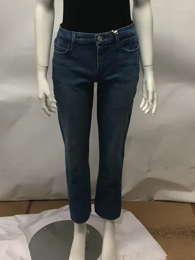 Frame High-rise Straight Leg Jeans For Women In Blue