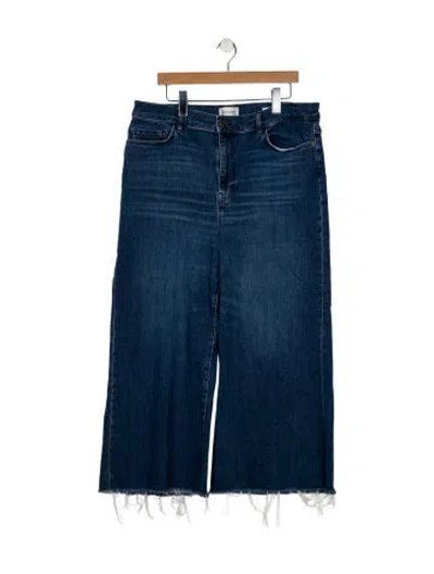 Pre-owned Frame High-rise Wide Leg Jeans In Blue