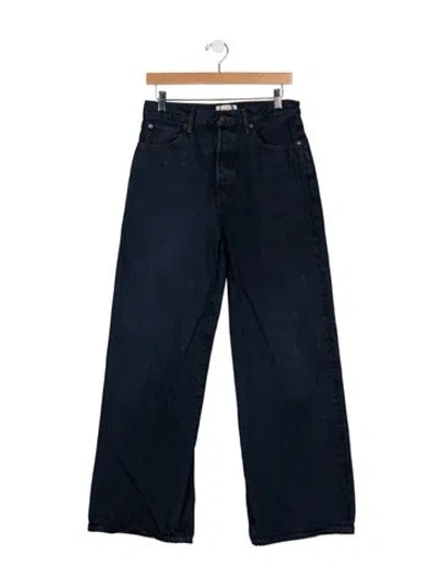 Pre-owned Frame High-rise Wide Leg Jeans In Blue