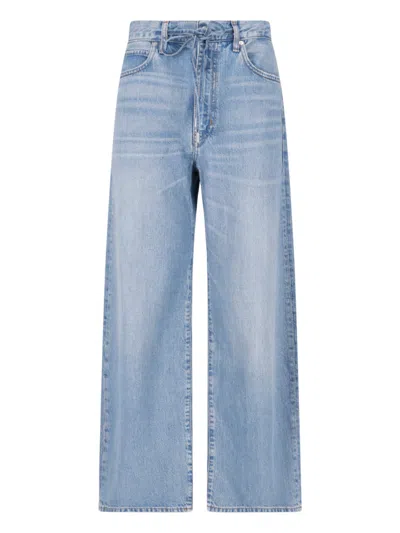 Frame High-rise Wide-leg Jeans In Blue