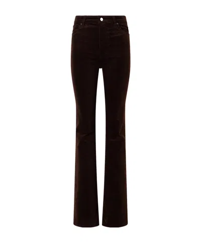 Frame High-rise Wide-leg Pants In Black