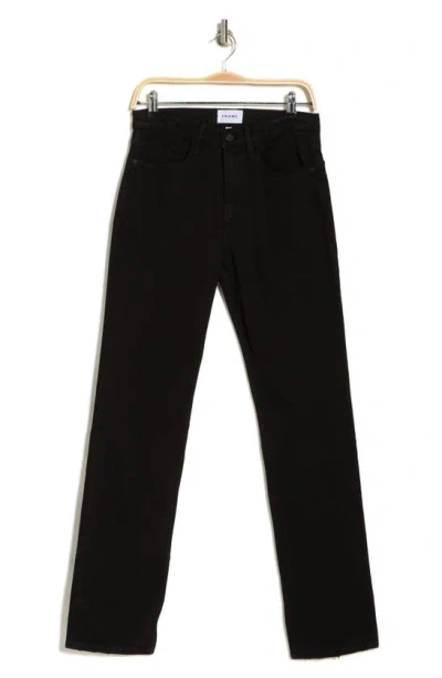 Frame Hight Waist Straight Leg Jeans In Black