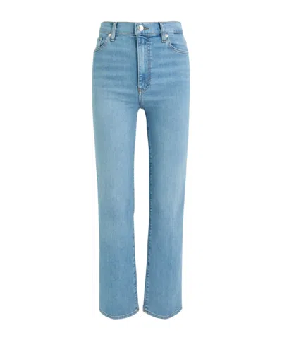 Frame High-waist Straight-leg Jeans In Multi