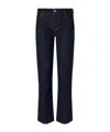 Frame High-waisted Denim Flared Pants In Blue
