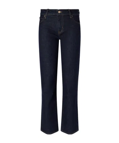 Frame High-waisted Denim Flared Pants In Blue