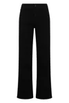Frame High-waisted Straight Leg Jeans In Black