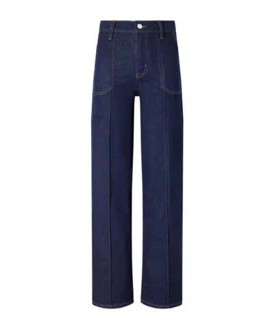 Frame High-waisted Straight-leg Jeans In Blue