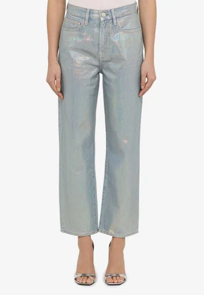 FRAME HOLOGRAM CROPPED JEANS