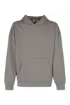 Frame Hooded Ribbed-cuff Sweatshirt In Gray