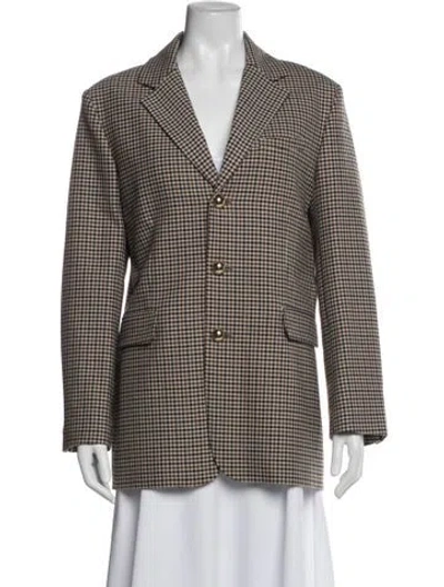 Pre-owned Frame Houndstooth Print Blazer W/ Tags In Multi
