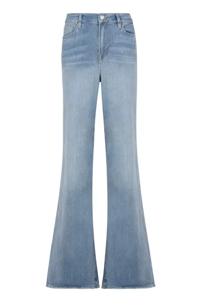 Frame Humphrey High-rise Flared Jeans In Blue