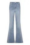 Frame High-rise Flared Jeans Humphrey In Navy
