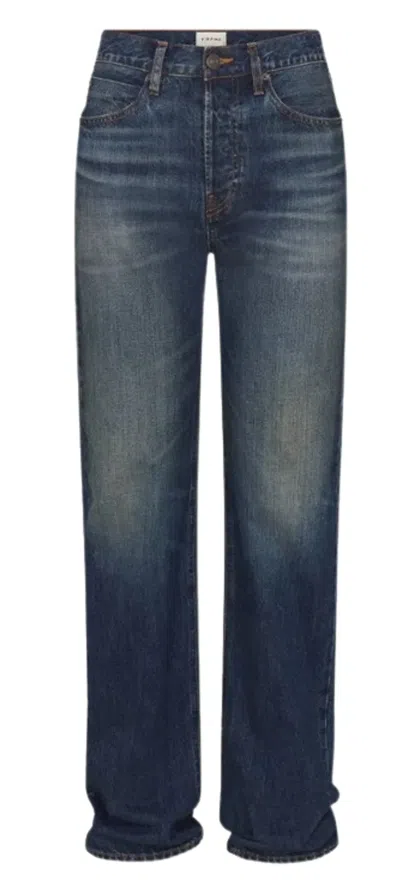 Frame Indigo Blue Cotton Jeans