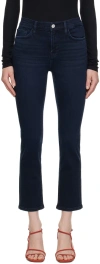 Frame Indigo 'le High Straight' Jeans In Onin Onyx Indigo